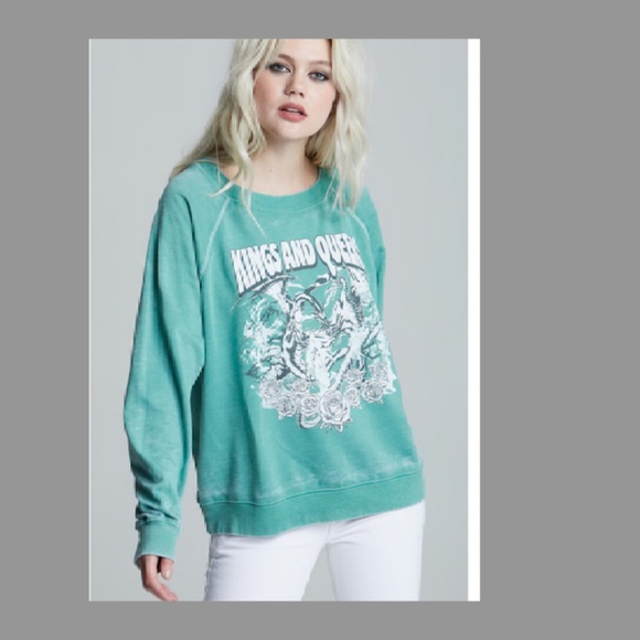 RECYCLED KARMA  Kings and Queens Sweatshirt, NWOT,  Size Small - Picture 1 of 6